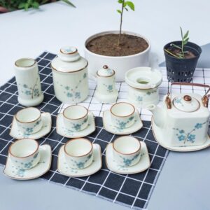 Bộ ấm trà họa tiết vẽ tay thủ công cao cấp 1