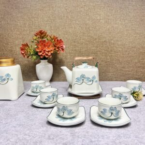 Bộ ấm trà họa tiết vẽ tay thủ công cao cấp 2