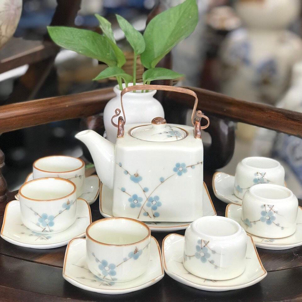 bo-am-chen-Bat-trang-ve-tay-thu-cong Bộ ấm chén Bát Tràng vẽ tay thủ công cao cấp