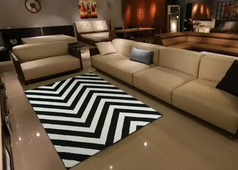 thảm lót sàn phòng khách đẹp kết hợp sofa hiện đại cao cấp