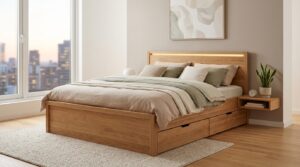 3 Bí Quyết Chọn Giường Ngủ Chuẩn Giấc Cho Căn Hộ Chung Cư Diện Tích Nhỏ 2 giường ngủ có ngăn lưu trữ dành cho chung cư