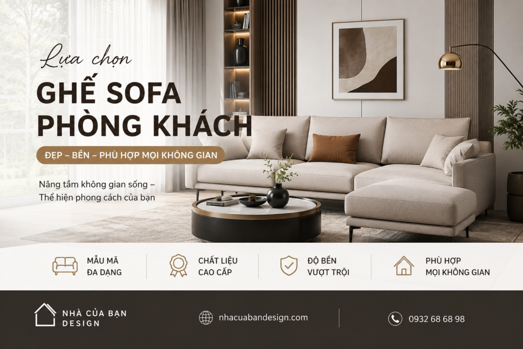 ghế sofa phòng khách xu hướng 2026