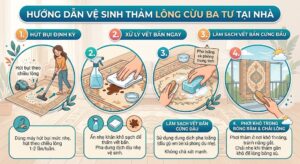 Hướng Dẫn Vệ Sinh Thảm Trải Sàn Lông Cừu Đúng Cách 4 Bước Tại Nhà 3 Hướng dẫn vệ sinh thảm trải sàn lông cừu