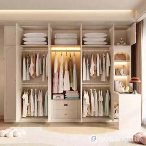 Tủ quần áo 7 cánh có kệ góc 9 Tủ quần áo